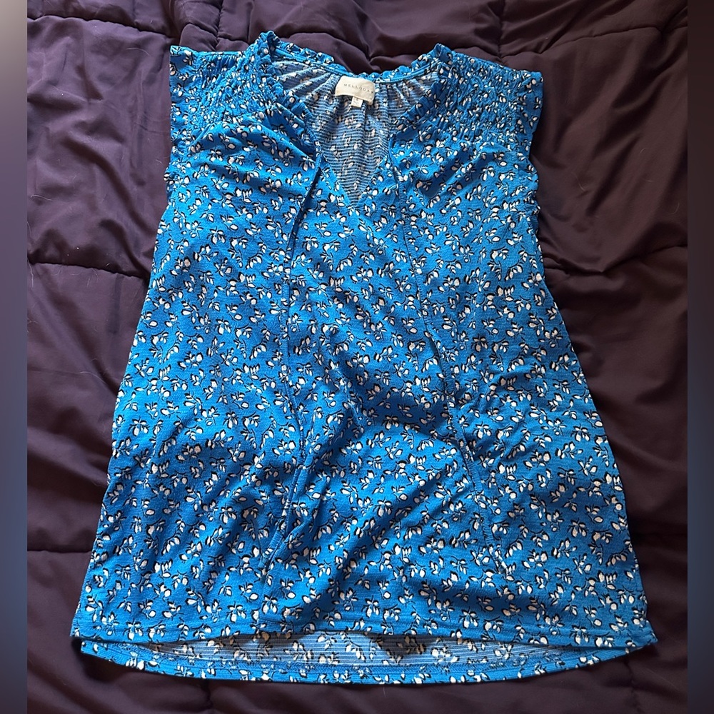Blue Floral Top